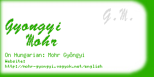 gyongyi mohr business card