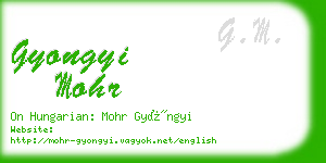 gyongyi mohr business card